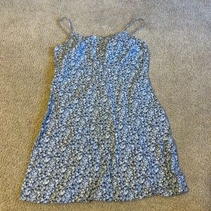 Hana Blue and White Floral Mini Dress